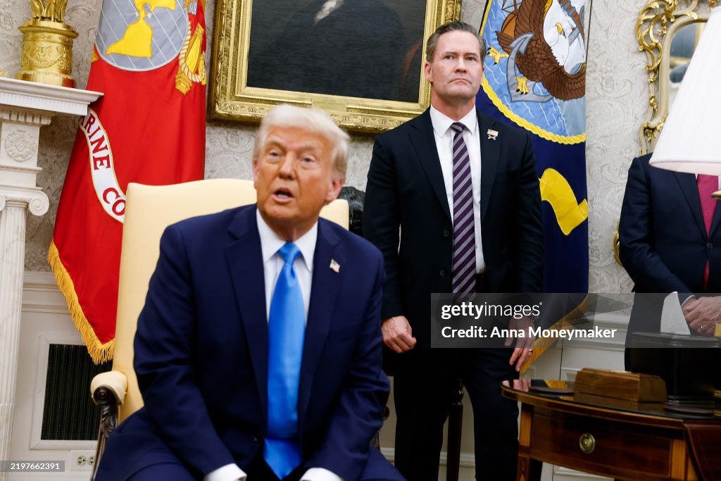 President Trump Meets With Visiting Israeli PM Netanyahu At The White House