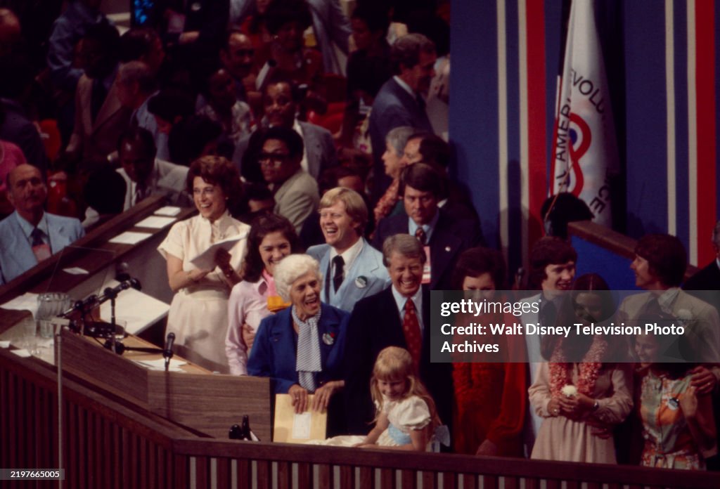 Jimmy Carter, Rosalynn Carter, Jack Carter, James Carter III, Donnel Carter, Amy Carter, Billy Carter, Lillian Gordy Carter At The 1976 Democratic National Convention