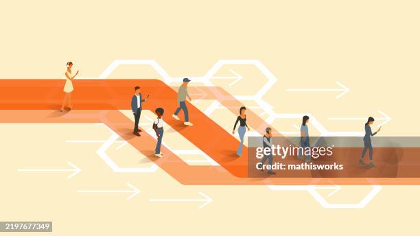 customer pipeline - marketing funnel infographic stock illustrations