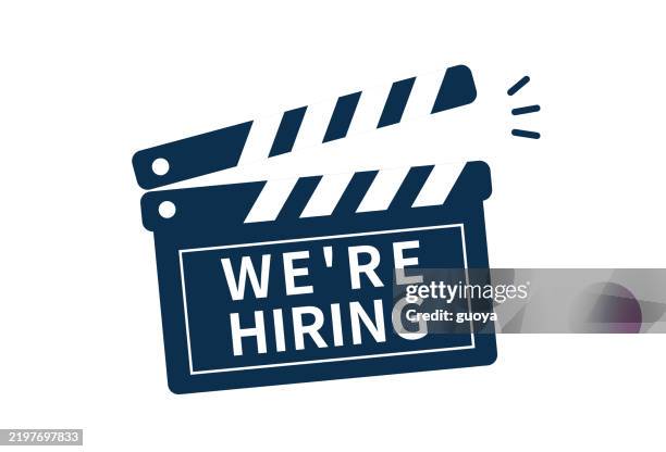 job advertisement icon, clapperboard icon. - priority mail stock illustrations