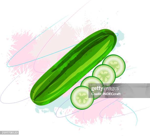 cucumber - cucumber water stock illustrations