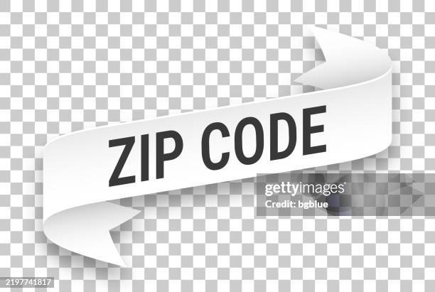 zip code - 3d banner on transparent background - zip line stock illustrations