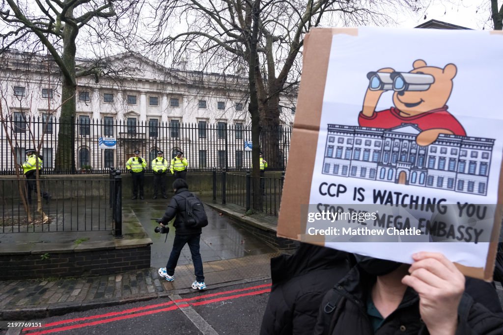 Chinese embassy protest, London