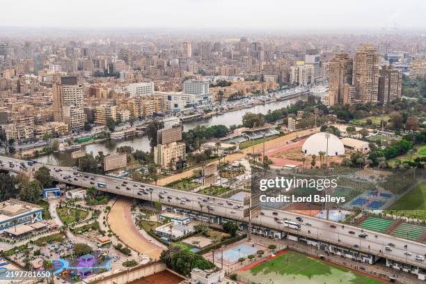 vista de el cairo, egipto - el cairo fotografías e imágenes de stock