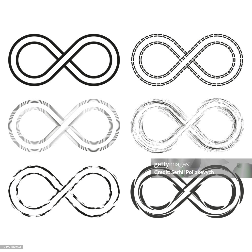 Infinity Sign Shape Graph Infinity Symbol Variations Loop Shapes Design Distressed And Clean ...
