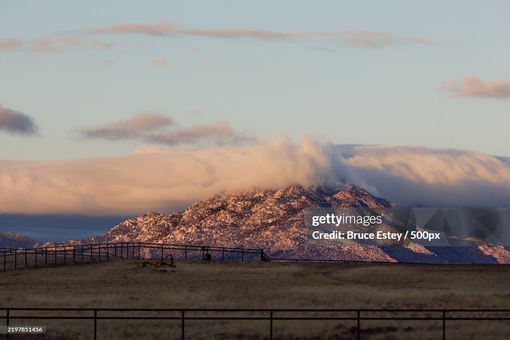 Scenic view of field against sky during sunset,Prescott Valley,Arizona,United States,USA