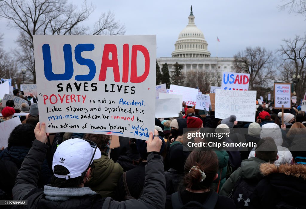 Rally Held In Support Of USAid As Trump Administration Works To Disrupt The Agency