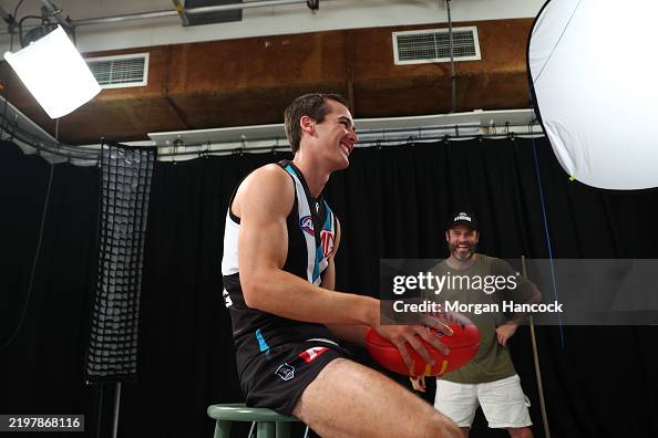 Connor Rozee Captain Connor Rozee of the Power poses during the Port Adelaide Power AFL ...