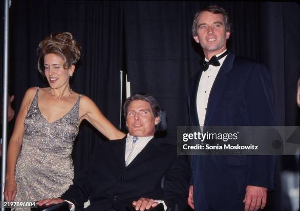 Dana Reeve, Christopher Reeve and Robert Kennedy Jr. Attend the GQ's 2nd Annual "Men of the Year" Awards at Radio City Music Hall in New York City on...