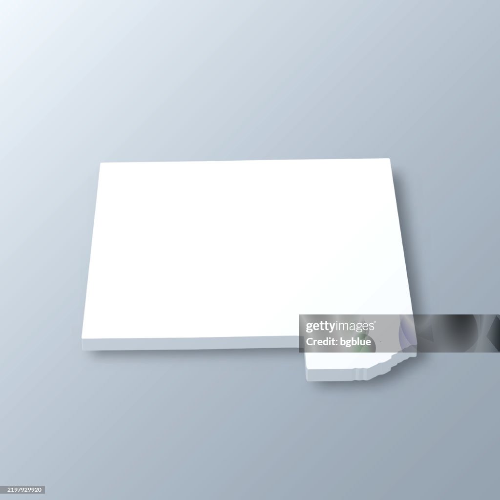 Dupage County, Illinois. 3D Map on gray background