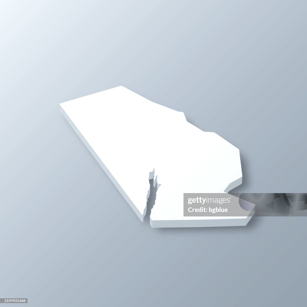 Skagway, Alaska. 3D Map on gray background