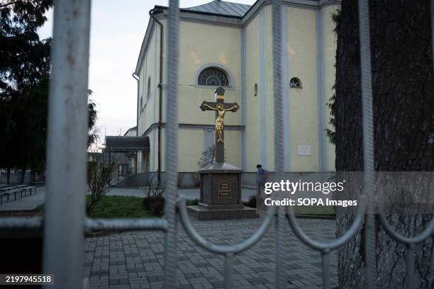 St. Martin's of Tours Roman Catholic Cathedral seen in Mukachevo. Far from the frontlines, Mukachevo in Transcarpathia feels a world apart from...