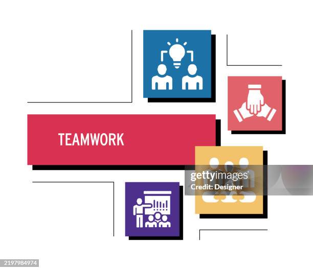 Team Work Vector R Teamwork Related Vector Illustration Business Success Collaboration ...