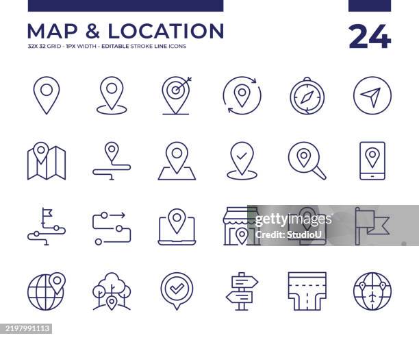 ilustraciones, imágenes clip art, dibujos animados e iconos de stock de mapa y ubicación - icono de pin de mapa
