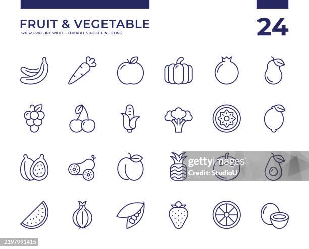 bildbanksillustrationer, clip art samt tecknat material och ikoner med fruit and vegetable - hälsosamt ätande