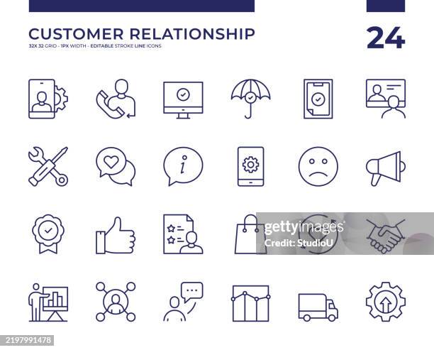 illustrazioni stock, clip art, cartoni animati e icone di tendenza di customer relationship management - gestione delle relazioni con i clienti
