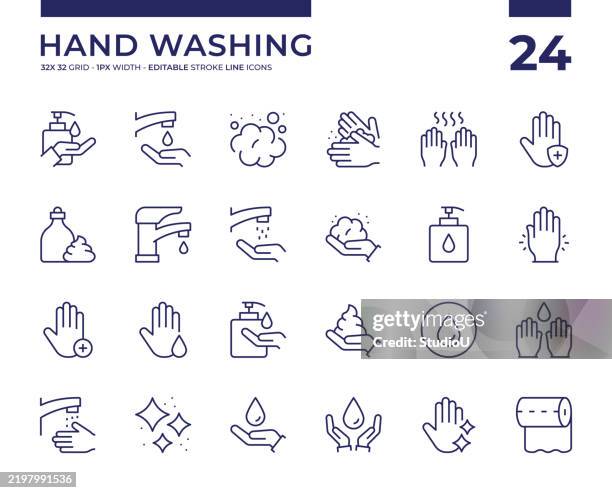 hände waschen - hygiene stock-grafiken, -clipart, -cartoons und -symbole