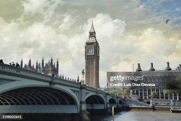 houses of parliament, london, england, uk - arch bridge stock pictures, royalty-free photos & images