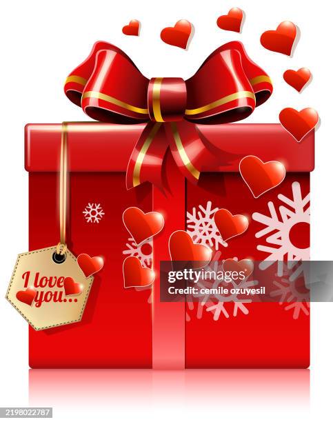 desire gift box - first date winter stock illustrations