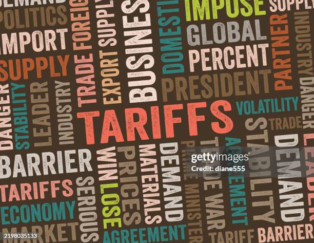 Visual How Tariffs Word Import Tariffs Word Cloud High-Res Vector Graphic - Getty Images