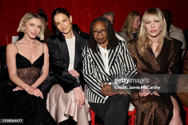 Julianne Hough, Katie Holmes, Whoopi Goldberg, and Natasha Bedingfield attend the Christian Siriano Fall/Winter 2025 runway show at Chelsea...