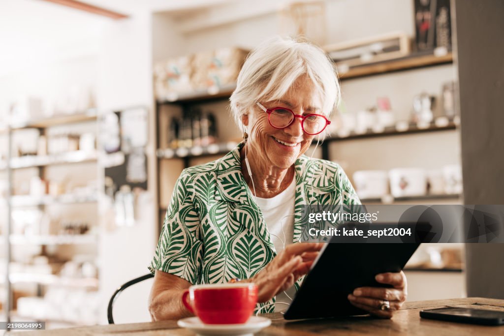 Online teacher with tablet
