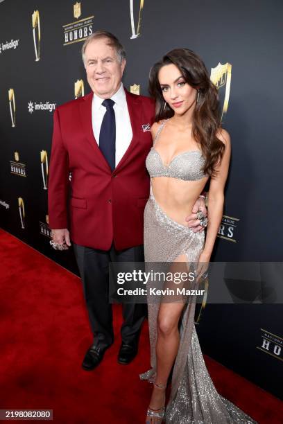 Bill Belichick and Jordon Hudson attend the 14th Annual NFL Honors at Saenger Theatre on February 06, 2025 in New Orleans, Louisiana.