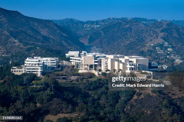 getty center aerial - getty center stock pictures, royalty-free photos & images
