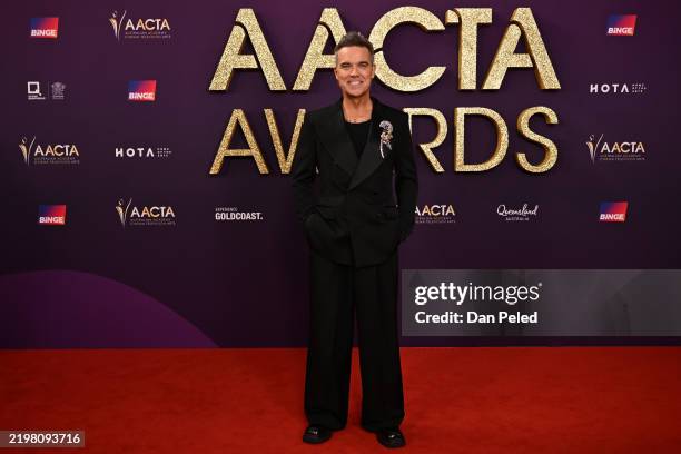 Robbie Williams attends the 2025 AACTA Awards Presented By Foxtel Group at HOTA on February 07, 2025 in Gold Coast, Australia.