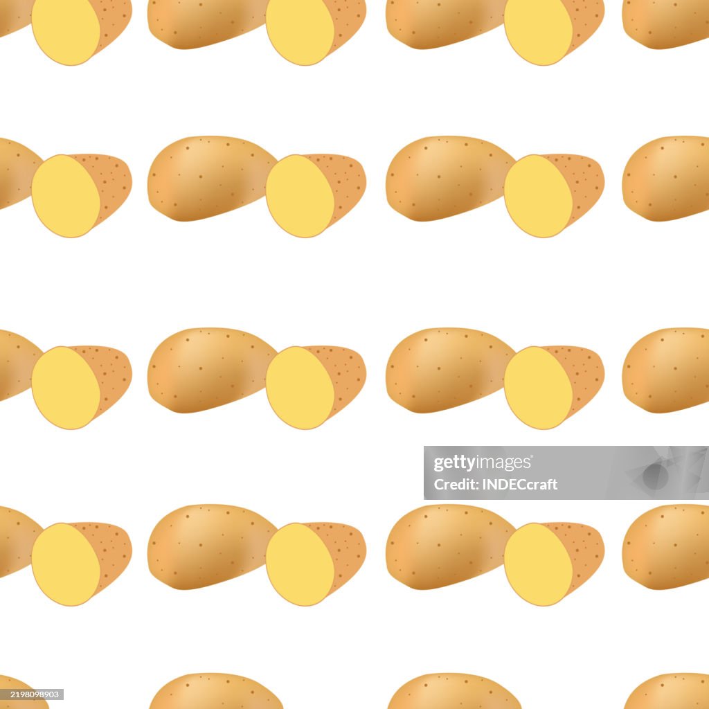 Potato seamless patttern