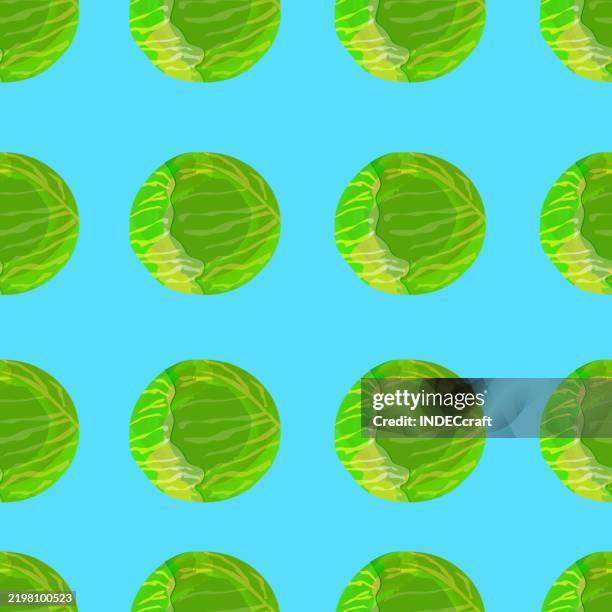 cabbage seamless pattern - red cabbage stock illustrations
