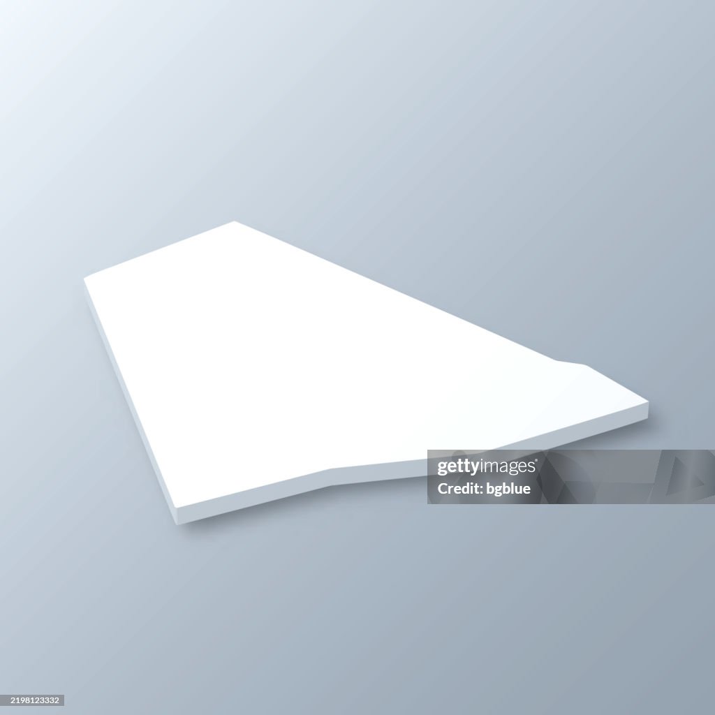 Lebanon County, Pennsylvania. 3D Map on gray background