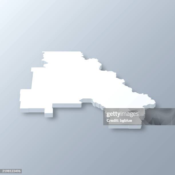 flathead county, montana. 3d map on gray background - kalispell montana stock illustrations