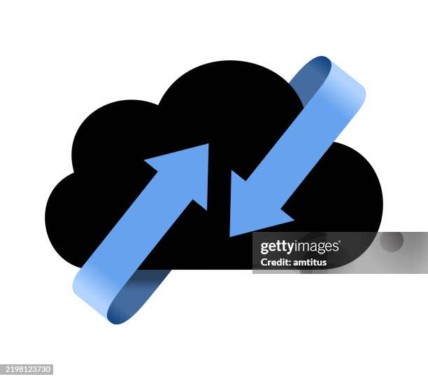 cloud data black - neural network security stock illustrations