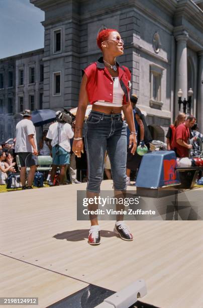 Eve Rapper Young American rapper Eve attending the MTV Rock N' Jock Bowling II event ...