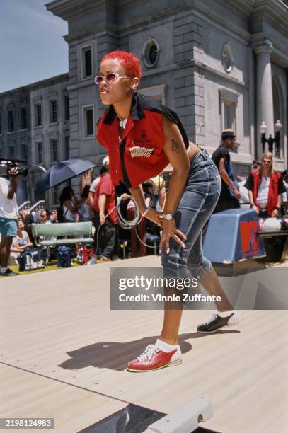 American rapper Eve attending the MTV Rock N' Jock Bowling II event ...
