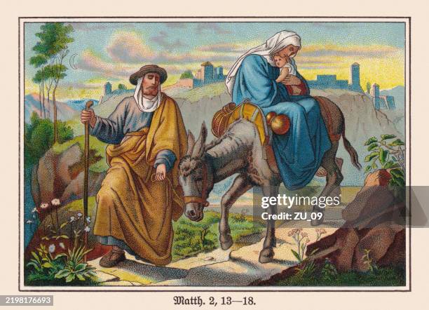 The Flight Into Inmorality The Flight Into Egypt Chromolithograph Published Ca 1898 High-Res ...