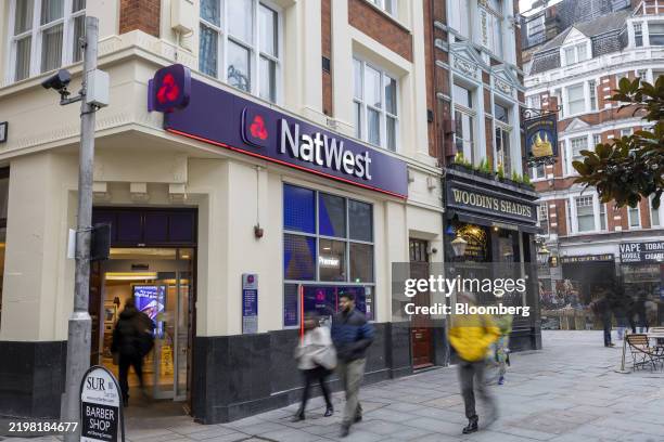 Natwest Group Plc bank branch in London, UK, on Monday, Feb. 10, 2025. Natwest are due to report their annual results on Friday, Feb. 14....