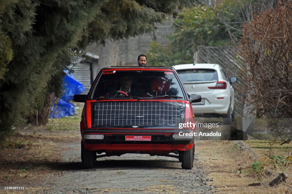 India's first high-tech solar car 'RAY' unveiled in Kashmir
