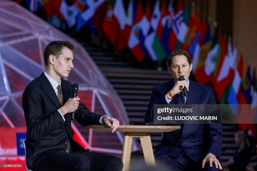 Chariman of Stellantis, chairman of Ferrari and CEO of Exor John ...