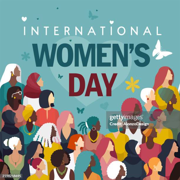 ilustrações de stock, clip art, desenhos animados e ícones de international women’s day. celebrating diversity and women’s rights. - dia da mulher