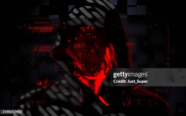 phishing, ciberseguridad, huella dactilar, ransomware, correo electrónico, tecnología cifrada, información digital protegida - ransomware fotografías e imágenes de stock