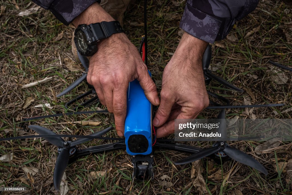 Ukrainian soldiers receive training in military skills in Donetsk Oblast