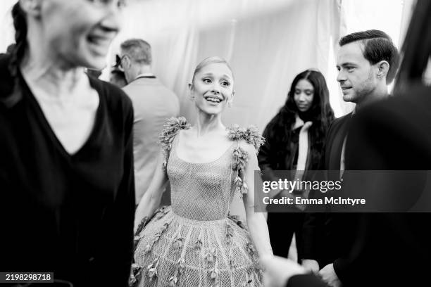 Ariana Grande attends the 30th annual Critics Choice Awards at Barker Hangar on February 07, 2025 in Santa Monica, California.
