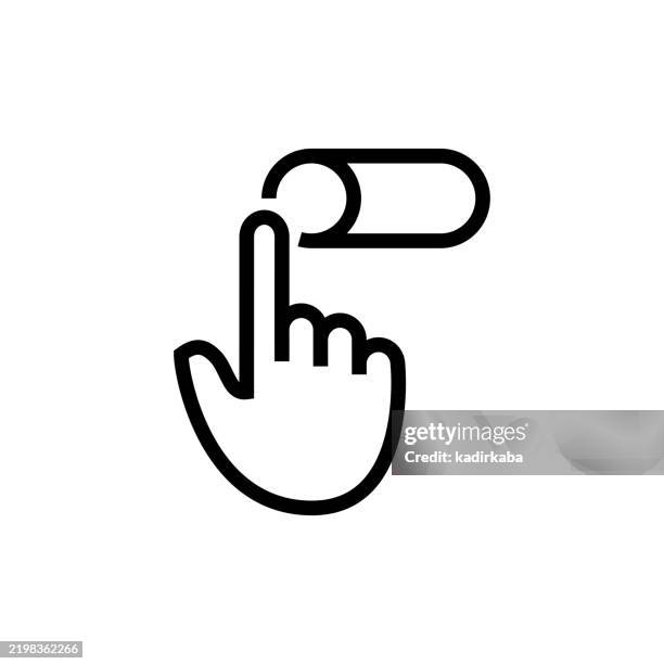 ein-/ausschalter-leitungssymbol. - schalter stock-grafiken, -clipart, -cartoons und -symbole
