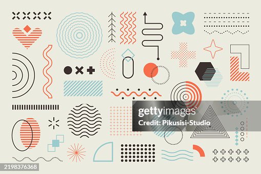 Modern Geometric Abstract Set. Featuring various shapes, patterns, and line elements. Modern Geometric Abstract Set. Featuring various shapes, patterns, and line elements.