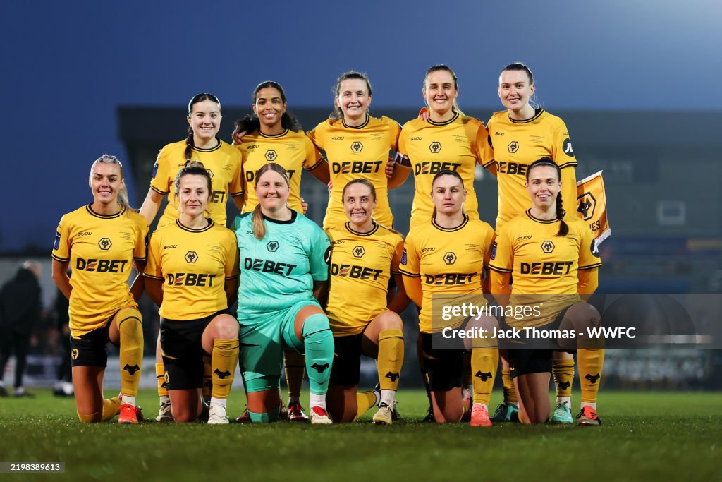 Wolverhampton Squad Wolves players pose for a squad photo ahead of The Adobe Women's FA ...