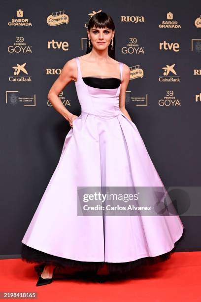 Amaia Salamanca attends the red carpet during Goya Cinema Awards 2025 at the Granada Conference & Exhibition Centre on February 08, 2025 in Granada,...