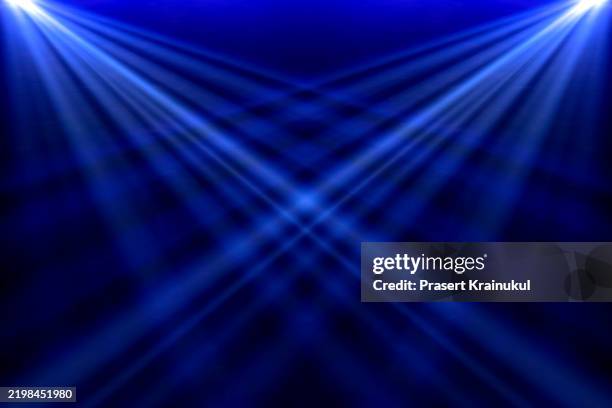 spot lights flares of concert stage - luces de discoteca fotografías e imágenes de stock