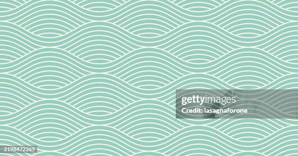 ilustraciones, imágenes clip art, dibujos animados e iconos de stock de patrón de onda japonesa sin costuras - cultura japonesa